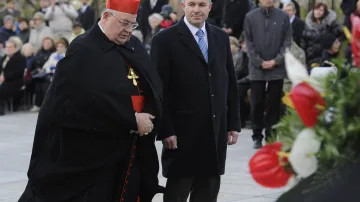 Kardinál Dominik Duka během ceremoniálu na Vítkově