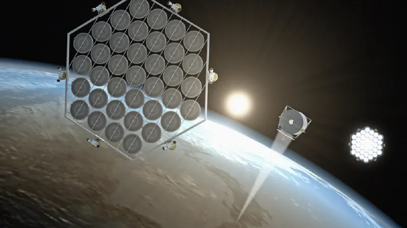 Japonský koncept solární elektrárny na oběžné dráze