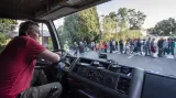Blokáda silnice v Náchodě