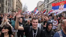 Protest v Bělehradu