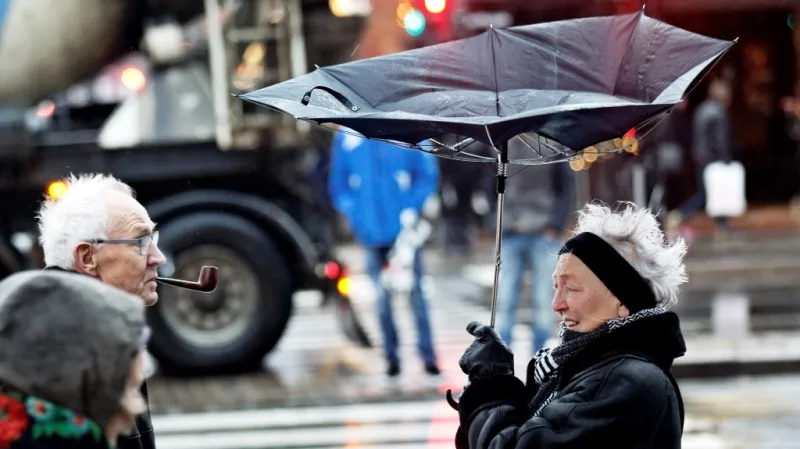 Silný vítr zasáhl i dánskou Kodaň