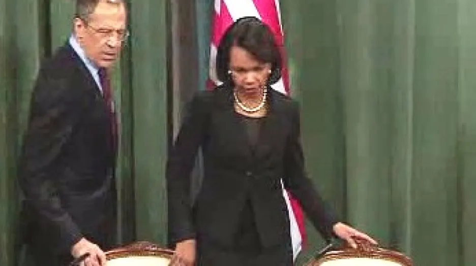 Sergej Lavrov a Condoleezza Riceová