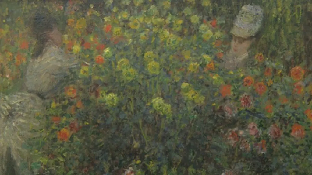 Claude Monet / Dámy v květinách (detail)