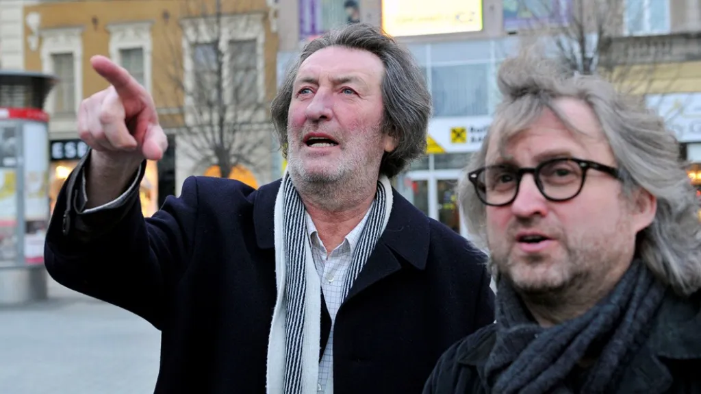 Boleslav Polívka a Jan Hřebejk před zahájením Cinema Mundi