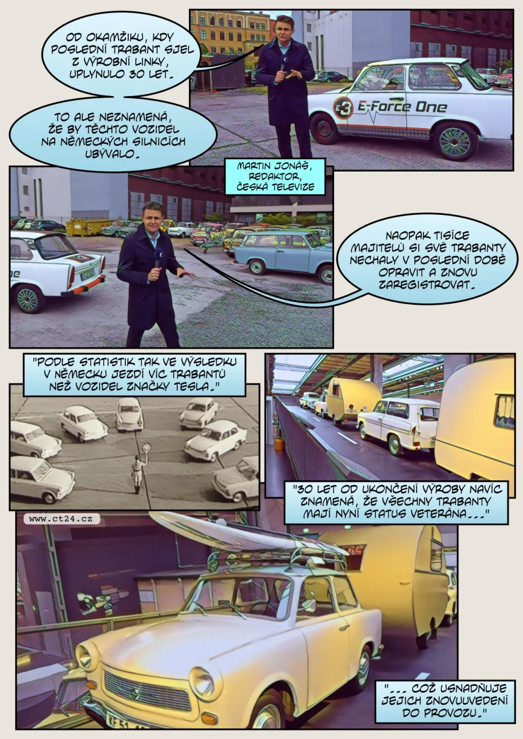 Výroba trabantů skončila před 30 lety, přesto jich v Německu jezdí víc než vozů Tesla