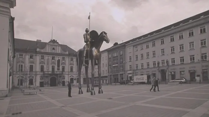 Vizualizace budoucího umístění sochy na Moravském náměstí