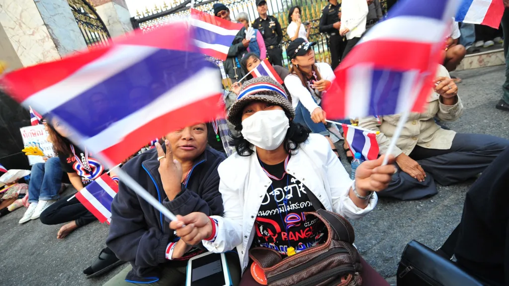 Protivládní demonstranti v Thajsku