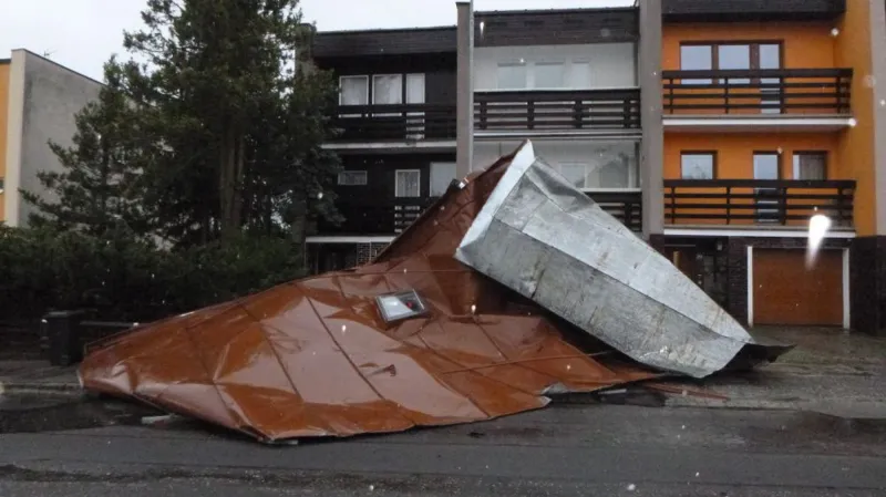 Stržená střecha v Trutnově