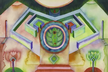 Undergroundová buddhistka Urszula Brollová vystavuje v Ostravě, pod jejími mandalami se cvičí jóga