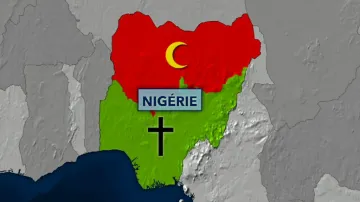 Mapa rozdělené Nigérie
