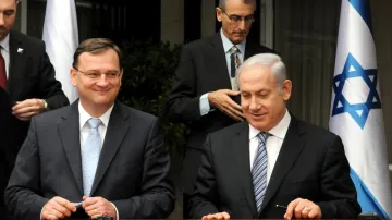 Premiér Nečas na návštěvě Izraele