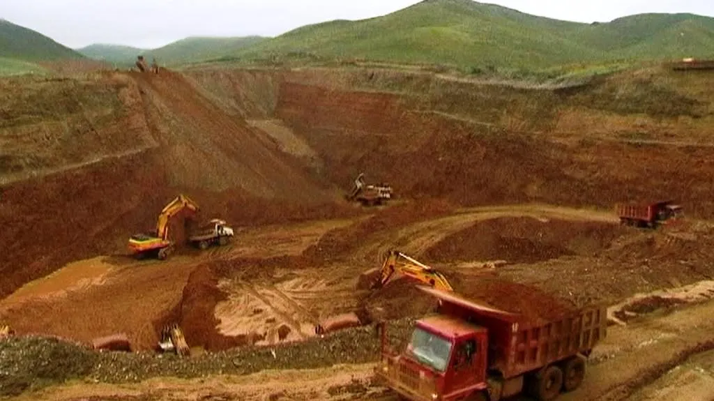 Těžba zlata v Mongolsku