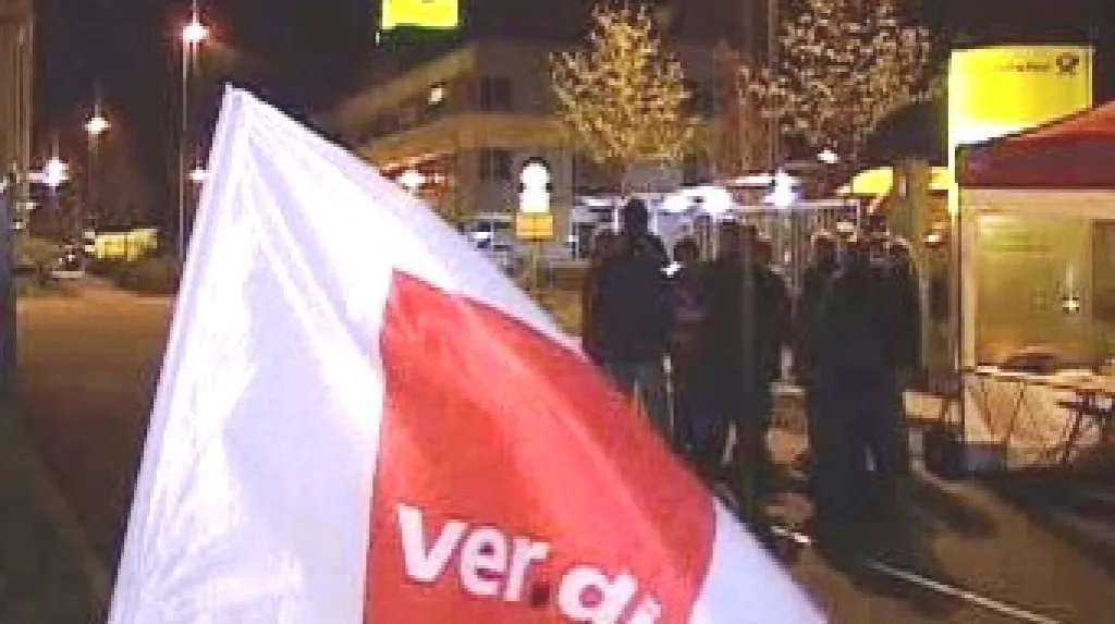 Stávka zaměstnanců německé pošty