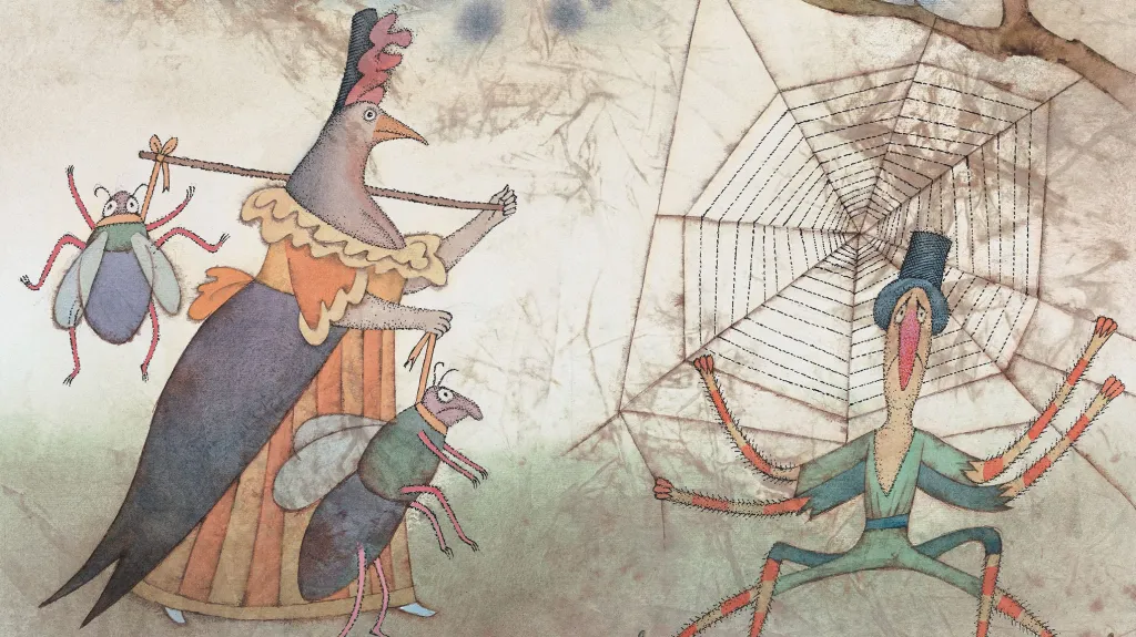 Ilustrace Adolfa Borna k  La Fontainovým bajkám