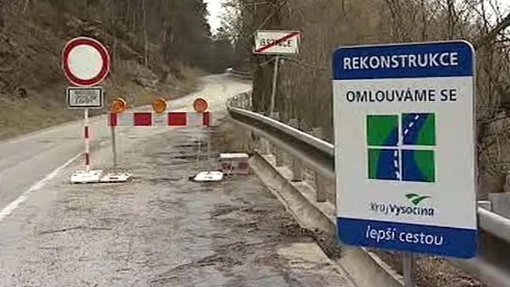 Oprava silnice na Vysočině