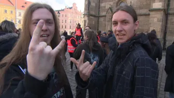 Pochod fanoušků metalu v Plzni