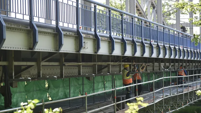 Opravy ostravského mostu přes Odru