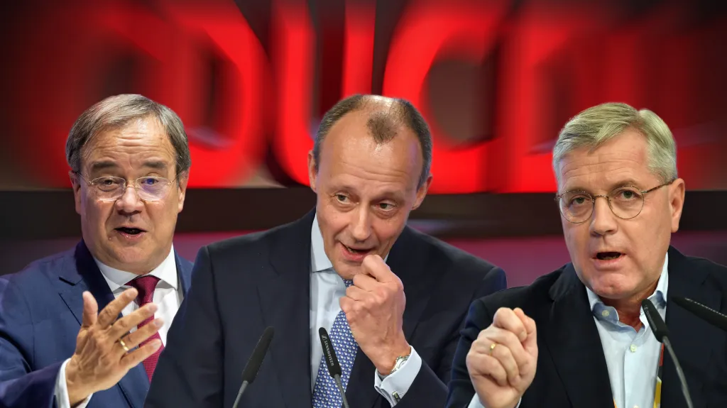 Armin Laschet, Friedrich Merz a Norbert Röttgen