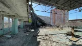 Zničené sportoviště na Ukrajině