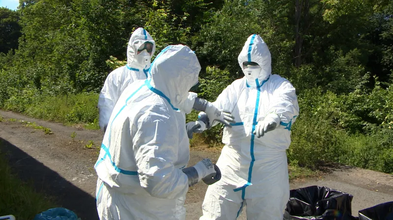 Veterináři při cvičení na Chebsku