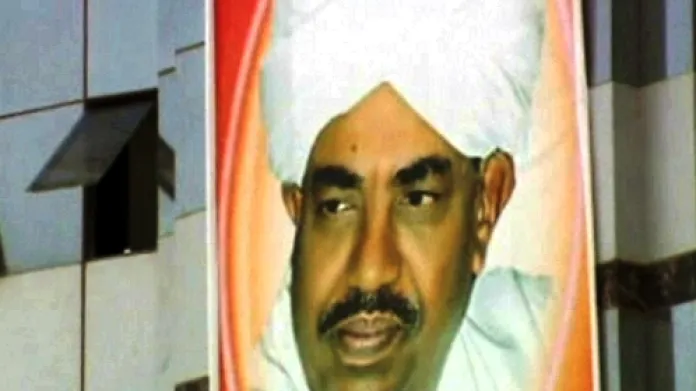 Súdánský prezident Umar Hasan Ahmad Bašír na volebním billboardu