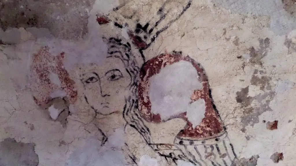 Detail fresky v kostele sv. Havla v Kuřívodech