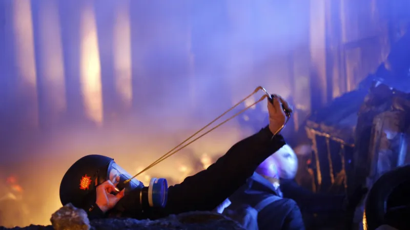 Nepokoje v centru Kyjeva