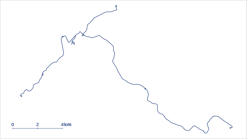 Jaké město je na této mapě jeho tramvajové tratě?