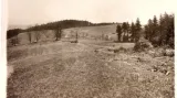 Pohled na vypálené Vařákovy paseky v roce 1945