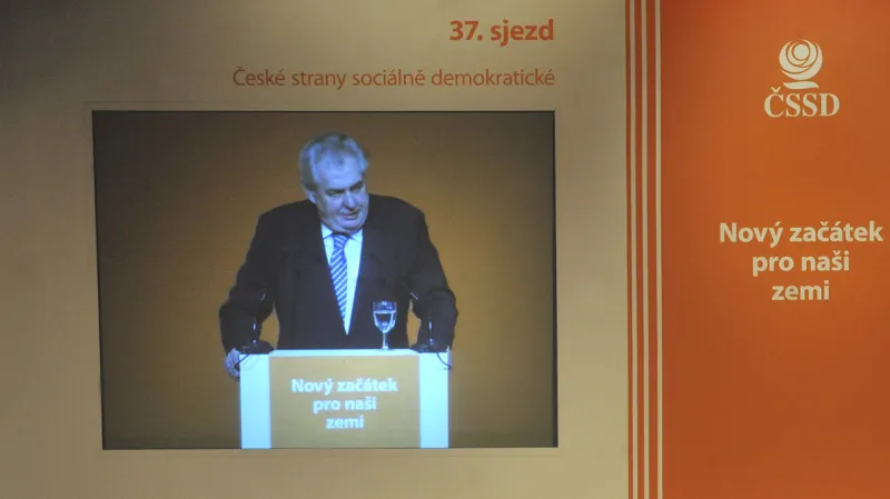 Miloš Zeman na sjezdu ČSSD