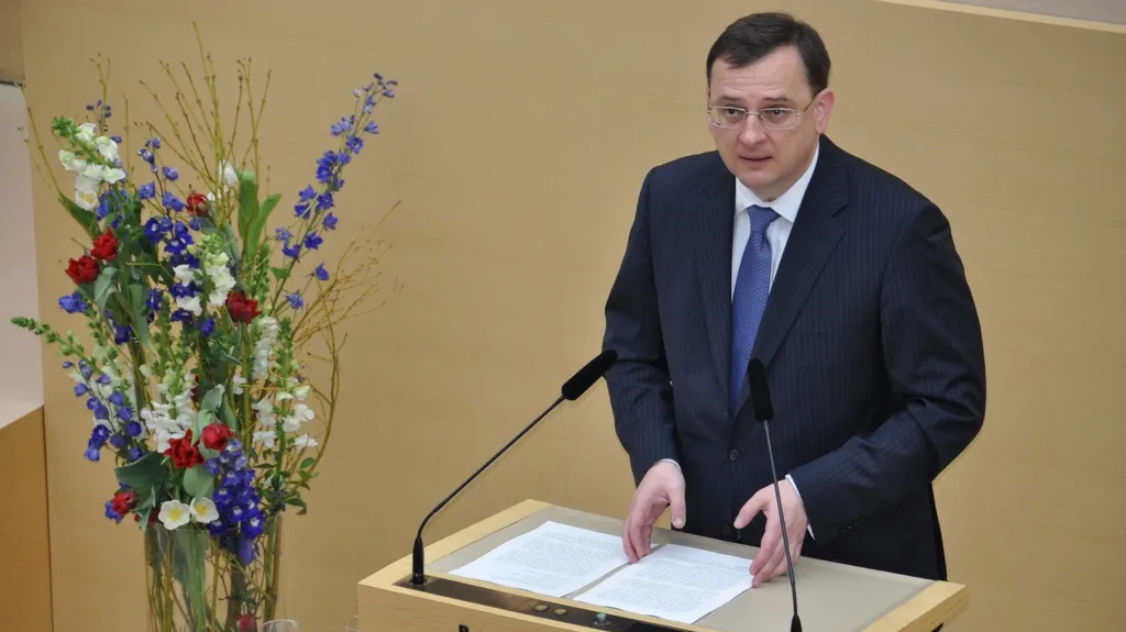 Petr Nečas v bavorském parlamentu