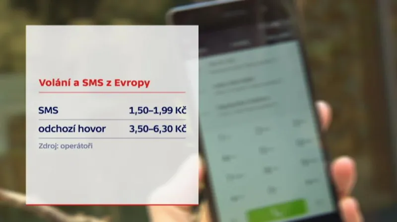 Volání a SMS z Evropy