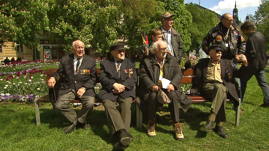 Belgičtí váleční veteráni v Plzni