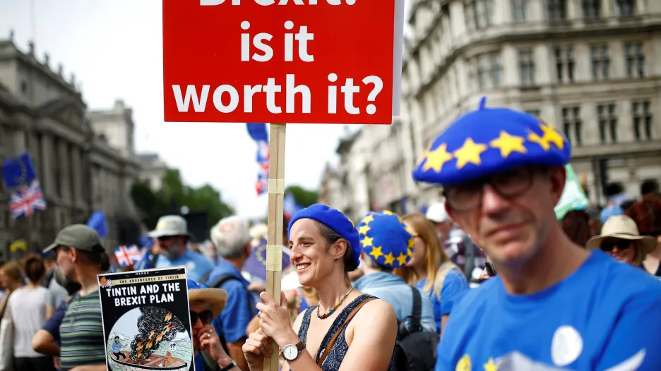 Demonstrace za nové referendum o brexitu