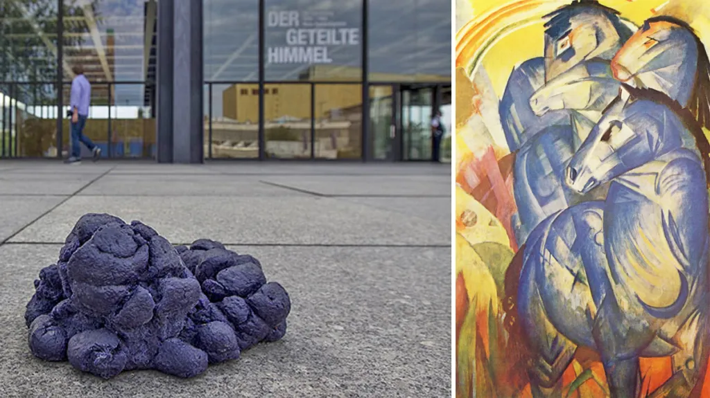 Berlínská umělecká instalace a obraz Franze Marca