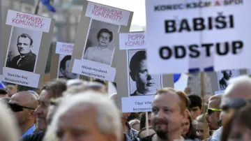 Demonstrace proti jmenování Andreje Babiše premiérem