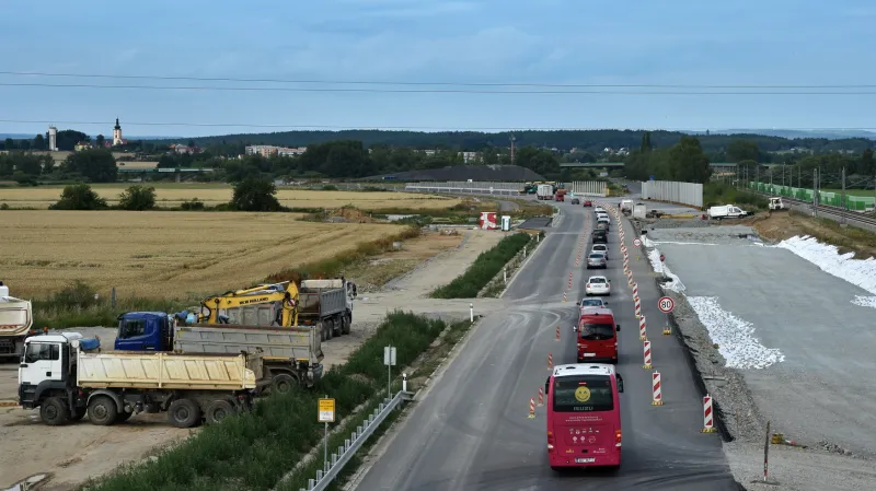Stavba dálnice D3 u Veselí nad Lužnicí