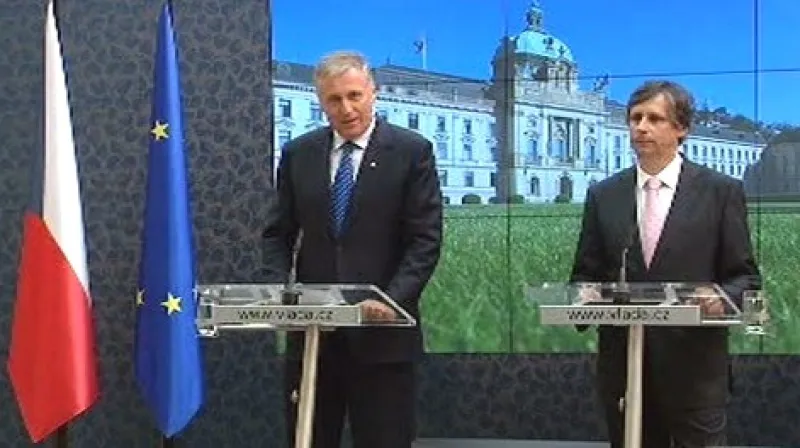 Mirek Topolánek a Jan Fischer