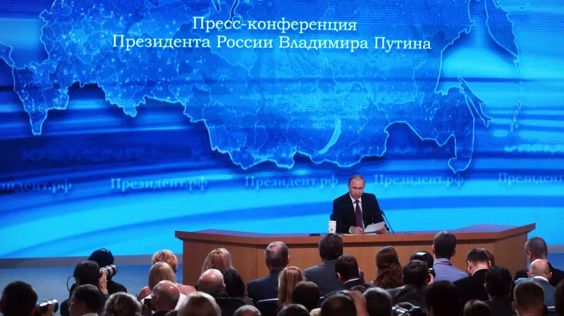Výroční tisková konference Vladimira Putina