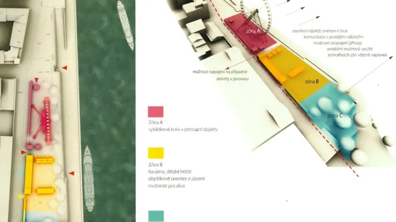 Plány Prahy 5 na využití Hořejšího nábřeží