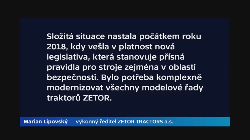 Vyjádření ředitele Zetoru Mariana Lipovského