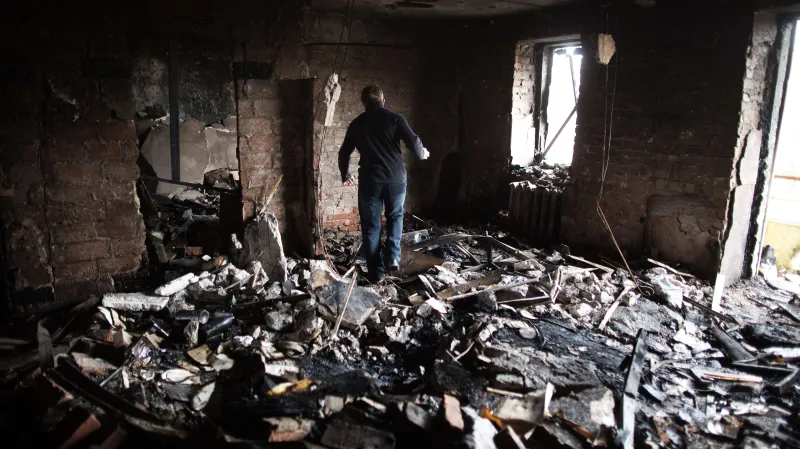 Následky bojů na Ukrajině