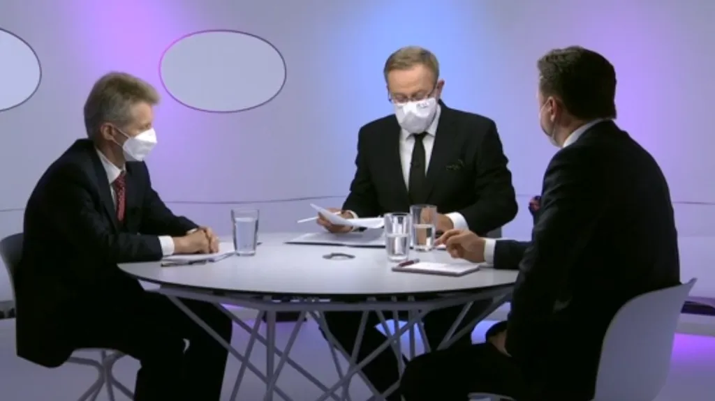 Otázky Václava Moravce: Diskuse nejvyšších ústavních činitelů Vystrčila a Vondráčka – 1. část