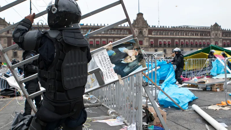 Mexická policie rozehnala demonstraci učitelů