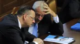 Petr Nečas (ODS) a Leoš Heger (TOP 09)