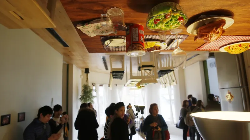 V tchajwanském domě je vzhůru nohama úplně všechno