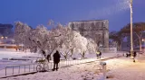 Italskou metropoli zaskočil po ránu příval sněhu a teploty pod nulou
