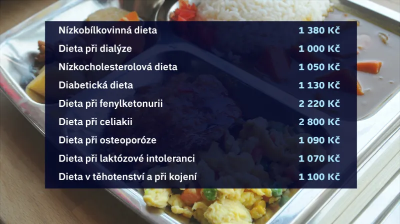 Přehled měsíčních příspěvků na dietní stravování
