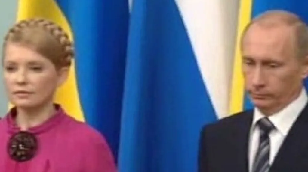 Julija Tymošenková a Vladimir Putin