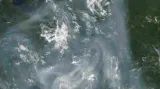 Satelitní snímek ruských požárů